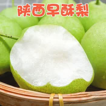 陕西早酥梨梨子新鲜水果当季脆梨时令整箱 精选2.5-3斤【脆甜多汁】净重2斤 新鲜