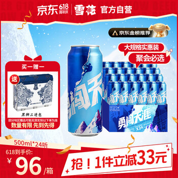 雪花 勇闯天涯啤酒 500ml*24听