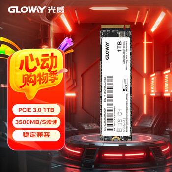 光威(Gloway)1TB SSD固态硬盘 M.2接口(NVMe协议) PCIe 3.0x4 Basic+系列 黑神话装机升级