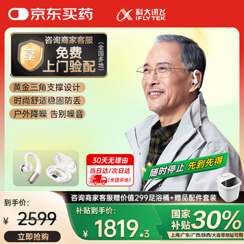 国家补贴：科大讯飞 iFLYTEK 鸿语版HG-03耳背式数字助听器
