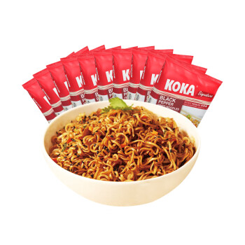 KOKA 可口方便面 黑椒炒面泡面 85g*10 新加坡进口