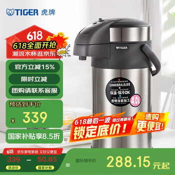 虎牌 MAA-A40C-TG 保温壶 4L 天鹅灰