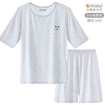 巴布豆 儿童睡衣夏季薄款 莫代尔家居服 （短袖+短裤）