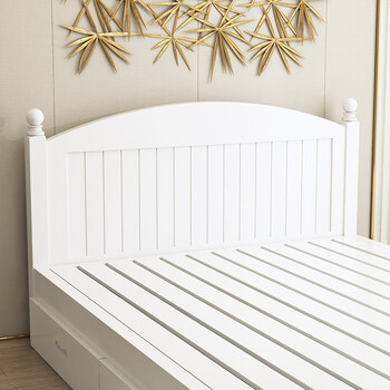 5经济型单人床头板靠背板榻榻米双人床头 白漆另拍120 其他