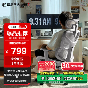 网易严选小蛮腰S9pro+全能款 人体工学电脑椅办公椅电竞老板会议学习椅
