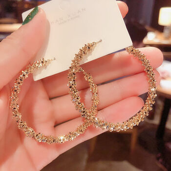 艾风格520送男女友新年红色大圈圈圆形耳环女2022年新款小众虎年节日