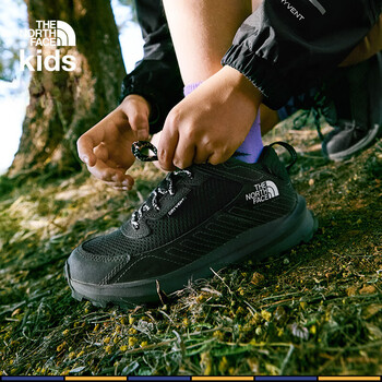北面童装男女童Fastpack徒步鞋运动鞋户外防水|5LXG KX7/宇宙黑 33.5 码 鞋内长21cm