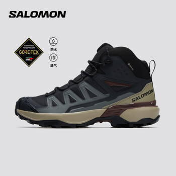 萨洛蒙（Salomon）男款 户外运动防水透气徒步登山鞋   X ULTRA 360 MID GTX 墨黑色 477433 42.5 (UK8.5丨 42 2/ 3)