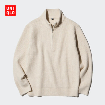 UNIQLO 优衣库 男装女装souffle yarn舒芙蕾半拉链针织衫长袖毛衣469473