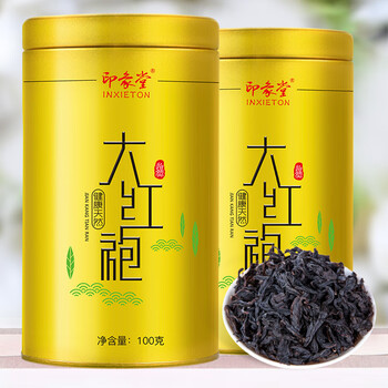 印象堂 茶叶 2025年新茶福建一级大红袍乌龙茶岩茶100g罐装 大红袍金罐装100g