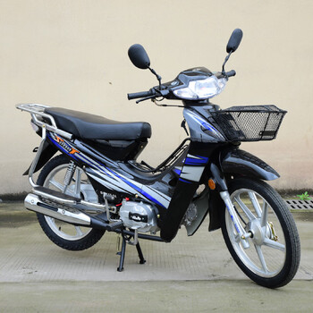 建隆泰本田款110cc燃油助力代步弯梁摩托车可上牌 黑色 货到付款