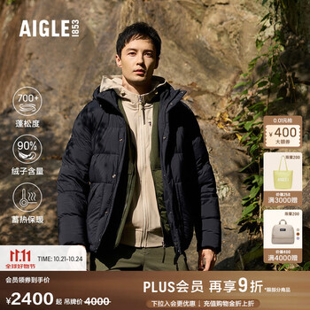 保暖服饰：AIGLE 艾高 男士WR白鹅绒羽绒服 BC962