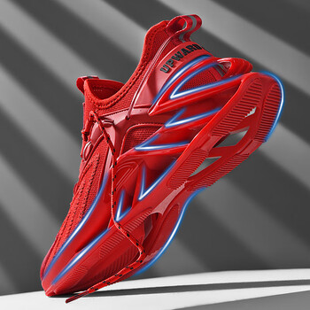 梵本命年男鞋冬季兔年男士运动鞋跑步青少年刀锋鞋子男休闲红鞋红色39