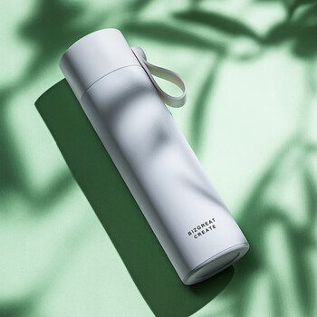 【京东优选】保温杯便携提绳保温杯316不锈钢男女学生便携刻字水杯
