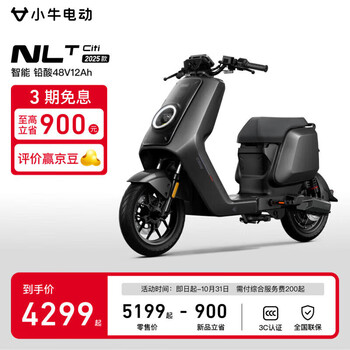 小牛电动NLT Citi 电动自行车铅酸电池 新国标电瓶通勤成人代步自行车 到店自提