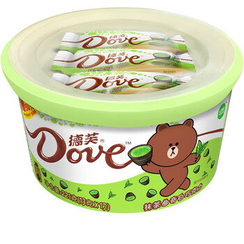 dove德芙抹茶曲奇白巧克力221g