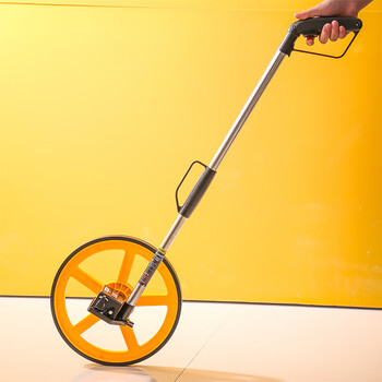 得力(deli)手推式测距轮式测距仪手持滚尺测量仪器 电子数显尺 红外线