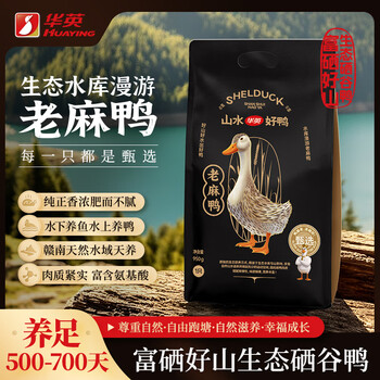华英（HUAYING）散养甄选富硒老麻鸭1.9斤冷冻鸭肉红烧煲汤食