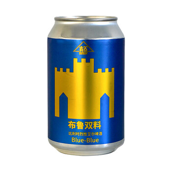 半颠 无人之境三倍/金光闪闪海乐士 双倍/三倍/淡色拉格浑浊IPA啤酒 布鲁双料 330mL 1罐 比利时双料