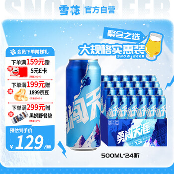 雪花啤酒（Snowbeer） 勇闯天涯 500ml*24听大规格