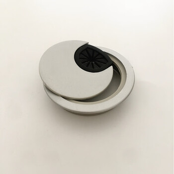 电脑桌穿线孔/孔盖线孔/电镀塑料60mm开孔直径线孔盖桌面线孔盒【图片