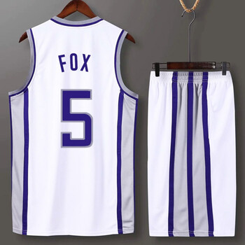 【新品上市 】篮球服套装男定制国王队球衣成人儿童比赛训练服背心5号