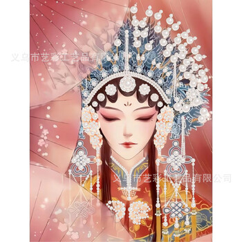 艾风格2025新款彩色珍珠立体贴画背景墙装饰画 30*40 ZZH-22C 刷胶款