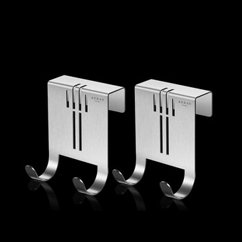 物有物语不锈钢厨房s型墙壁置物挂钩浴室柜橱柜门钩抽屉门背挂钩免钉s