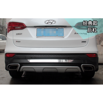 北京现代13-17款全新胜达专用前后保险杠ix45改装led带灯前后护杠