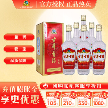 古井贡酒 第五代 55度 500ml 纯粮浓香型白酒口粮酒中秋企业团购 55度 500mL 6瓶 第5代整箱