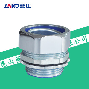 蓝江 金属软管接头DPJ端接式包塑管接头M外牙镀锌波纹管接头G英制管螺纹接头现货供应 DPJ-M16-10