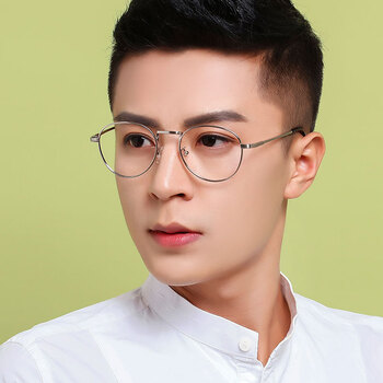 框装饰复古眼镜大框平镜眼睛框镜架女9254银色镜框送礼盒包装镜架156