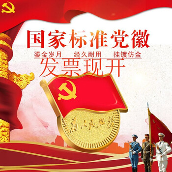 德那斯标准版加厚党徽党员徽章党徽别针党徽胸针党徽磁扣标准版加厚5