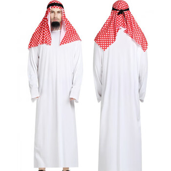 创京懿选沙特阿拉伯服装  阿拉伯王子服装白袍男阿拉丁服装中东服饰