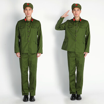 65式士兵服老军衣装单裤子的确良涤卡65式蓝色78式老式军衣装绿色单