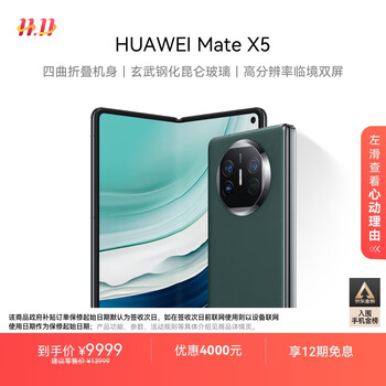 华为（HUAWEI） Mate X5 折叠屏手机 12GB+256GB 青山黛