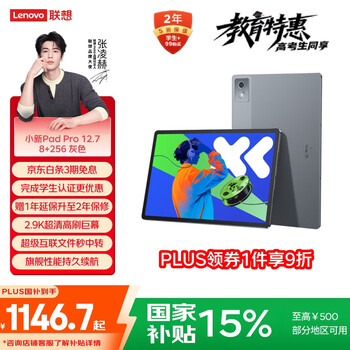 联想小新PadPro12.7 2025款平板电脑 国家补贴15% 2.9K高刷全面屏 娱乐学习 10200mAh 8+256G大象灰
