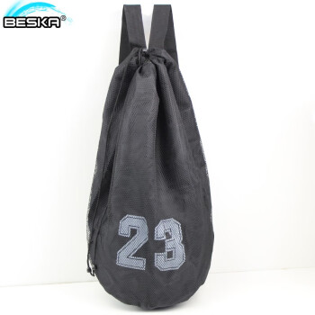 百斯卡 篮球包双肩单肩多功能篮球包足球包 23号黑色