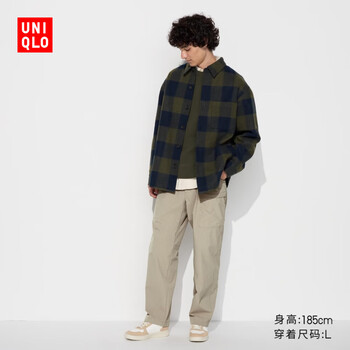 UNIQLO 优衣库 男装/男女同款弹力休闲长裤户外机能工装裤休闲裤裤子479029 463981/31米色 4XL /185/120C
