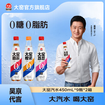 大窑 0糖汽水  0糖0脂肪0千焦碳酸饮料450ml 18瓶