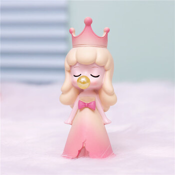 伊俪思都吹泡泡女孩盲盒树脂车载桌面装饰摆件公仔生日礼物公主皇冠款