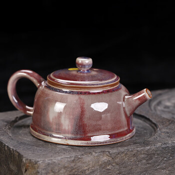 钧瓷壶全手工窑变釉茶具单壶孤品泡茶壶家用送礼物 陈俊才钧窑茶壶116