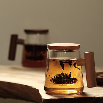 木笙玩物（MUSHENGWANWU）茶水分离玻璃杯办公室泡茶杯过滤家用文艺水杯子男抖音网红 木笙初笙杯7B