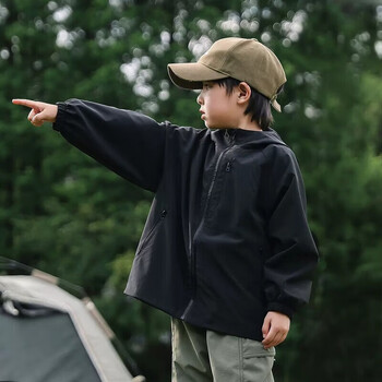 小猪班纳 儿童户外防风防水冲锋衣