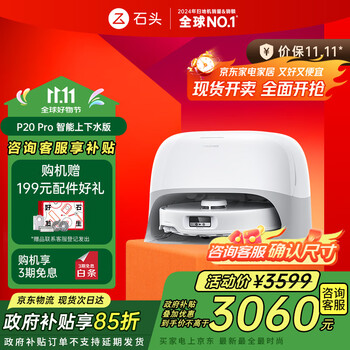 Roborock 石头 P20 Pro 扫拖一体机 上下水版