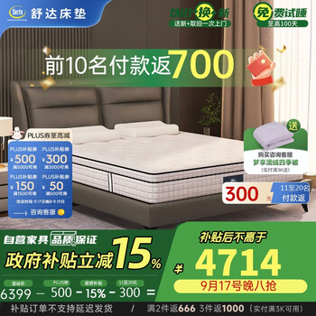 舒达(serta)乳胶床垫MIRA COIL连续弹簧支撑系统软硬双面25CM致眠床垫1.8x2米