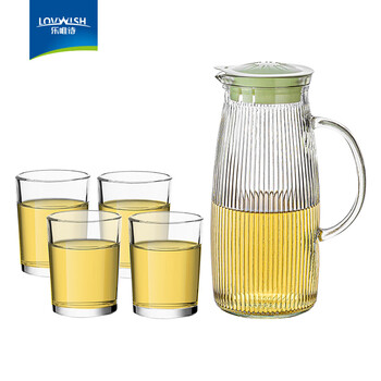 乐唯诗 乐妙竖纹壶+二两杯*4只