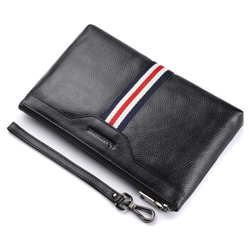 《京东优品:2019新品》 2018新款 头层牛皮男士手包男潮真皮休闲手拿