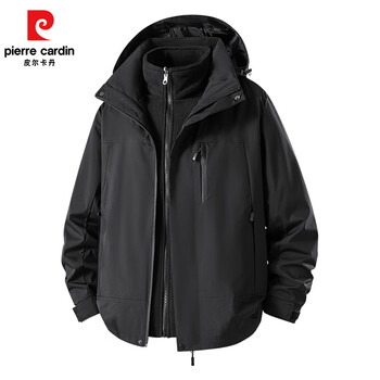pierre cardin 皮尔·卡丹 皮尔卡丹经典三合一冲锋衣秋冬户外加厚防风防水高品质冲锋衣 多色可选
