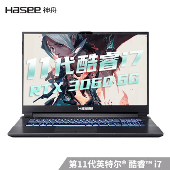 Hasee 神舟 战神 G8TA7NP 17.3英寸游戏笔记本电脑（i711800H、16GB、512GB SSD、RTX3060）